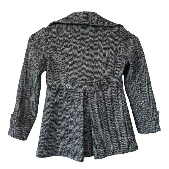 Trina Turk Wool Blend Gray Double Breasted Peacoat Coat Jacket Womens 8 - Picture 2 of 5